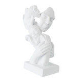 Maxbell Maxbell Family of 3 Statue Modern Figure for Fireplace Table Centerpiece Living Room White
