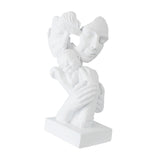 Maxbell Maxbell Family of 3 Statue Modern Figure for Fireplace Table Centerpiece Living Room White