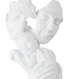 Maxbell Maxbell Family of 3 Statue Modern Figure for Fireplace Table Centerpiece Living Room White