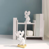 Maxbell Maxbell Family of 3 Statue Modern Figure for Fireplace Table Centerpiece Living Room White