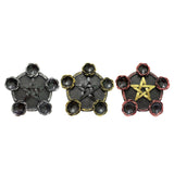 Maxbell Resin Crystal Ball Display Stand Pentacle Ornament Candle Holder for Bedroom Silver Edge