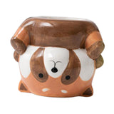 Maxbell Maxbell Animal Planter Flower Vase Shelf Farmhouse Display Office Pottery Plant Pot Raccoon9.7x8.7x8.1cm