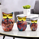 Maxbell Maxbell Owl Statue Shelf Decor Animal Sculpture for Bookshelf Living Room Decoration Style E