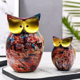 Maxbell Maxbell Owl Statue Shelf Decor Animal Sculpture for Bookshelf Living Room Decoration Style E