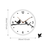 Maxbell Maxbell Wall Clock No Ticking Decorative Bird Design for Classroom Office Kid’S Room