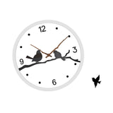 Maxbell Maxbell Wall Clock No Ticking Decorative Bird Design for Classroom Office Kid’S Room