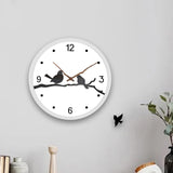 Maxbell Maxbell Wall Clock No Ticking Decorative Bird Design for Classroom Office Kid’S Room