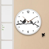 Maxbell Maxbell Wall Clock No Ticking Decorative Bird Design for Classroom Office Kid’S Room