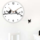 Maxbell Maxbell Wall Clock No Ticking Decorative Bird Design for Classroom Office Kid’S Room