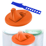 Maxbell Maxbell Paint Can Lid Cover and Pouring Spout with Paint Stick with Ventilation Hole Orange