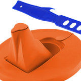 Maxbell Maxbell Paint Can Lid Cover and Pouring Spout with Paint Stick with Ventilation Hole Orange
