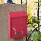 Maxbell Wall Mount Mailbox Lockable Metal Large Mail Box for External Office Outdoor