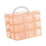 18 Grid Organizer Box for Nail Art Decorations DIY Crafts Accessories Charms Orange