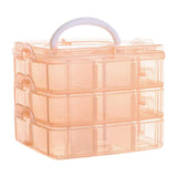18 Grid Organizer Box for Nail Art Decorations DIY Crafts Accessories Charms Orange