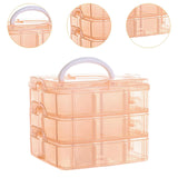 18 Grid Organizer Box for Nail Art Decorations DIY Crafts Accessories Charms Orange