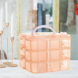 18 Grid Organizer Box for Nail Art Decorations DIY Crafts Accessories Charms Orange