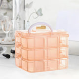 18 Grid Organizer Box for Nail Art Decorations DIY Crafts Accessories Charms Orange