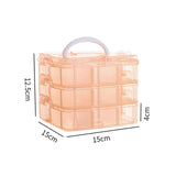 18 Grid Organizer Box for Nail Art Decorations DIY Crafts Accessories Charms Orange