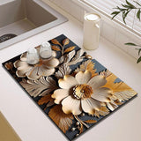 Dish Drying Pad Easy to Clean Highly Absorbent Kitchen Counter for Pots Pans style A