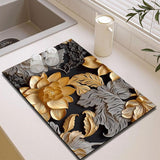 Dish Drying Pad Easy to Clean Highly Absorbent Kitchen Counter for Pots Pans style D