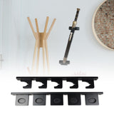 Wall Mounted Sword Display Stand Tanto Storage Rack Easy Installation Wooden 5 Slots