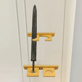 Sword Display Stand Wall Mounted Wall Decor for Wakizashi Sword Fishing Rods 2 Holes