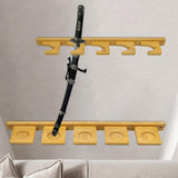 Sword Display Stand Wall Mounted Wall Decor for Wakizashi Sword Fishing Rods 5 Holes
