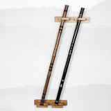 Wall Mount Sword Holder Tanto Flute Storage Rack Vertical Display Decorative 2 Slots