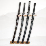 Wall Mount Sword Holder Tanto Flute Storage Rack Vertical Display Decorative 4 Slots