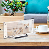 Maxbell 2xPicture Frame Holder with Base Clear Sturdy for Collectors Collection Photos