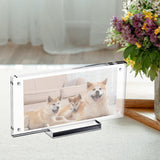 Maxbell 2xPicture Frame Holder with Base Clear Sturdy for Collectors Collection Photos