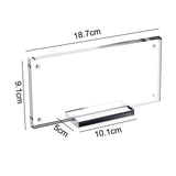Maxbell 2xPicture Frame Holder with Base Clear Sturdy for Collectors Collection Photos