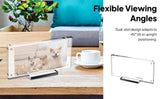 Maxbell 2xPicture Frame Holder with Base Clear Sturdy for Collectors Collection Photos