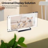 Maxbell 2xPicture Frame Holder with Base Clear Sturdy for Collectors Collection Photos