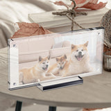 Maxbell 2xPicture Frame Holder with Base Clear Sturdy for Collectors Collection Photos