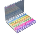6x Bead Organizer Box for Fishing Tackle with Label Stickers Bracelet Making Multicolor