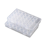 6x Bead Organizer Box for Fishing Tackle with Label Stickers Bracelet Making White
