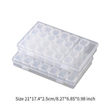 6x Bead Organizer Box for Fishing Tackle with Label Stickers Bracelet Making White
