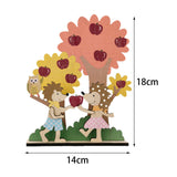 Fall Thanksgiving Wood Tree Ornament Wood for Door Yard Living Room Festival Style A