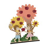 Fall Thanksgiving Wood Tree Ornament Wood for Door Yard Living Room Festival Style A