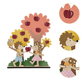 Fall Thanksgiving Wood Tree Ornament Wood for Door Yard Living Room Festival Style A