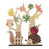 Fall Thanksgiving Wood Tree Ornament Wood for Door Yard Living Room Festival Style C