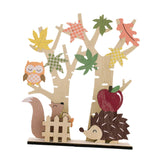 Fall Thanksgiving Wood Tree Ornament Wood for Door Yard Living Room Festival Style C