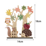 Fall Thanksgiving Wood Tree Ornament Wood for Door Yard Living Room Festival Style C