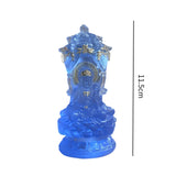 Buddha Sculpture Ideal Gifts Desktop Figurine for Festival Bedroom Bookshelf Blue