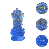 Buddha Sculpture Ideal Gifts Desktop Figurine for Festival Bedroom Bookshelf Blue