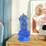 Buddha Sculpture Ideal Gifts Desktop Figurine for Festival Bedroom Bookshelf Blue