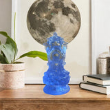 Buddha Sculpture Ideal Gifts Desktop Figurine for Festival Bedroom Bookshelf Blue