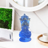 Buddha Sculpture Ideal Gifts Desktop Figurine for Festival Bedroom Bookshelf Blue