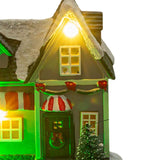 Maxbell Lighted up Christmas Village House Xmas Winter Decors LED Light Snow Village Style B